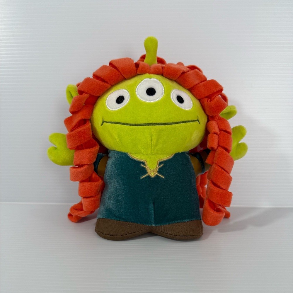 Disney Pixar Remix Toy Story Alien Brave Merida Plush Doll Curly Red Hair 7” Toy